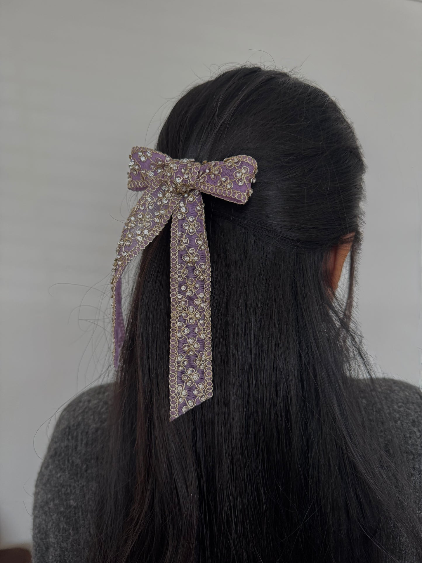 Lavender Rani Hair Bow