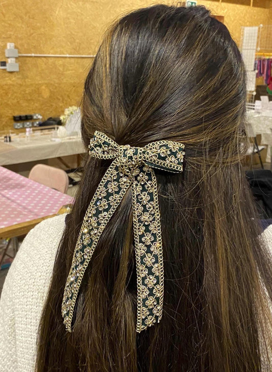 Rani Green Hair Bow