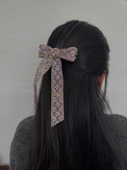Lavender Rani Hair Bow