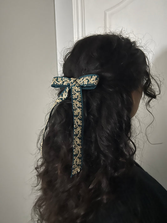 Deepti Blue Hair Bow
