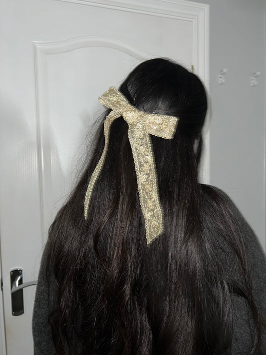 Karishma Gold Hair Bow